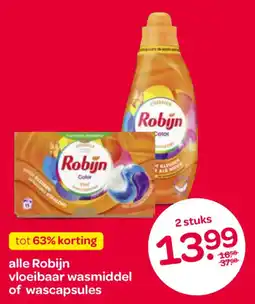 Spar Alle robijn vloeibaar wasmiddel of wascapsules aanbieding