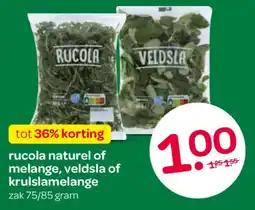 Spar rucola naturel of melange, veldsla of krulslamelange aanbieding