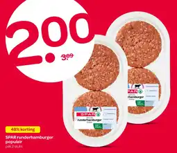 Spar SPAR runderhamburger populair aanbieding