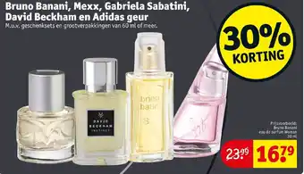 Kruidvat Bruno Banani, Mexx, Gabriela Sabatini, David Beckham en Adidas geur aanbieding