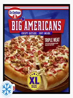 Flink Dr. Oetker Big Americans XL Pizza Triple Meat aanbieding