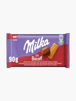 Flink Milka Chocoladereep Biscoff aanbieding