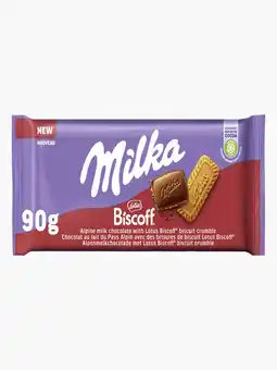 Flink Milka Chocoladereep Biscoff aanbieding