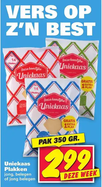Nettorama Uniekaas Plakken aanbieding
