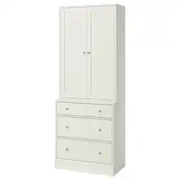 IKEA Havsta Opberger met lades, wit, 81x47x212 cm aanbieding