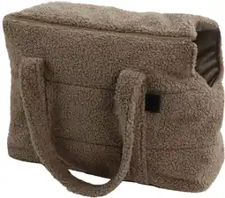 Intratuin Overseas Petlife hondentas Teddy taupe 40 x 20 x 30 cm aanbieding