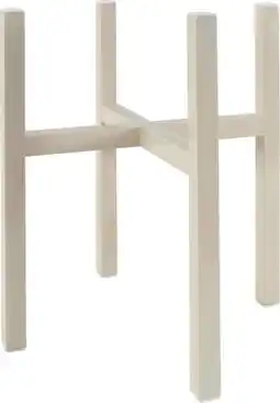 Intratuin Mica Decorations plantenstandaard Ascot XL beige 37,5 x 37,5 x 39,5 cm aanbieding