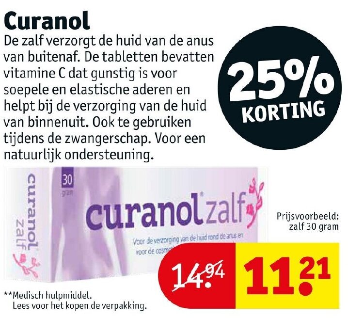 Curanol aanbieding bij Kruidvat