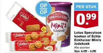 Hoogvliet Lotus Speculoos koeken of Echte Enkhuizer Mini's Jodekoek aanbieding