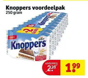 Kruidvat Knoppers voordeelpak 250 gram aanbieding