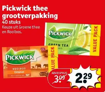 Kruidvat Pickwick thee grootverpakking aanbieding