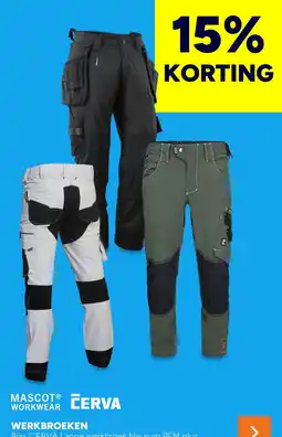 BOUWMAAT MASCOT WORKWEAR CERVA WERKBROEKEN aanbieding