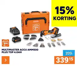 BOUWMAAT Fein MULTIMASTER ACCU AMM500 PLUS TOP 4.0AH aanbieding
