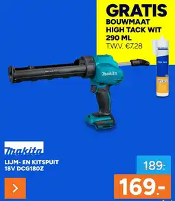 BOUWMAAT Makita LIJM- EN KITSPUIT 18V DCG180Z aanbieding