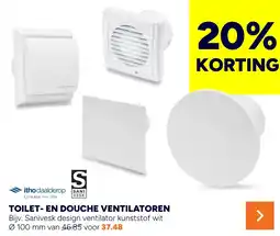 BOUWMAAT Toilet en douche ventilatoren aanbieding