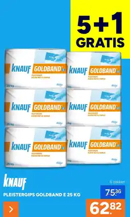 BOUWMAAT knauf pleistergips goldband e 25 kg aanbieding