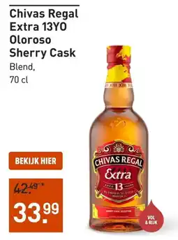 Gall & Gall Chivas Regal Extra 13YO Oloroso Sherry Cask aanbieding