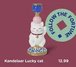 Xenos Kandelaar Lucky cat aanbieding
