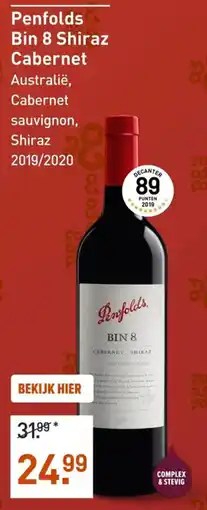 Gall & Gall Penfolds Bin 8 Shiraz Cabernet aanbieding