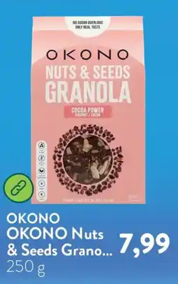 Holland & Barrett Okono nuts & seeds granola aanbieding