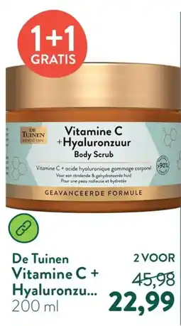 Holland & Barrett De Tuinen Vitamine C + Hyaluronzuur Body Scrub aanbieding