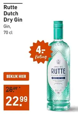 Gall & Gall Rutte Dutch Dry Gin aanbieding