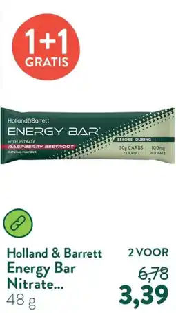 Holland & Barrett Holland & Barrett Energy Bar Nitrate... aanbieding