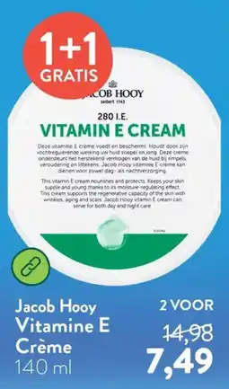 Holland & Barrett Jacob Hooy Vitamine E Crème aanbieding