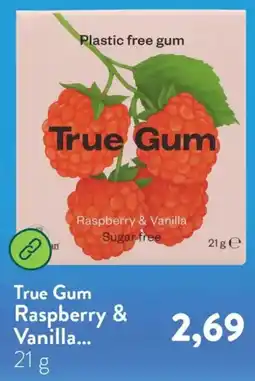 Holland & Barrett True Gum Raspberry & Vanilla aanbieding