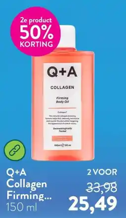 Holland & Barrett Q+A Collagen Firming Body Oil aanbieding