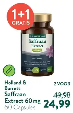 Holland & Barrett Holland & Barrett Saffraan Extract 60mg aanbieding