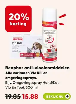 Pets Place Beaphar anti-vlooienmiddelen aanbieding