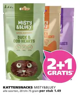 Ranzijn Misty&Bluey kattensnacks aanbieding