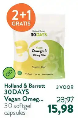 Holland & Barrett Holland & Barrett 30DAYS Vegan Omega 3 aanbieding