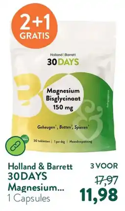 Holland & Barrett Holland & Barrett 30DAYS Magnesium aanbieding