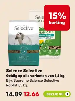 Pets Place Science Selective Adult Rabbit Food aanbieding