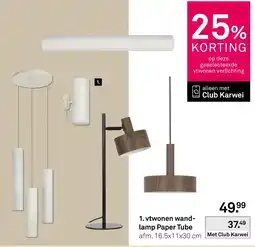 Karwei vtwonen wand-lamp Paper Tube aanbieding