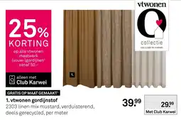 Karwei vtwonen gordijnstof aanbieding