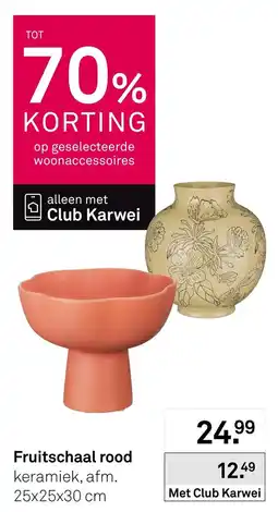Karwei Fruitschaal Rood aanbieding