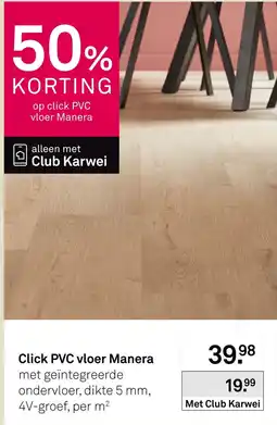 Karwei Click PVC vloer Manera aanbieding