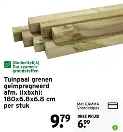 GAMMA Tuinpaal grenen geïmpregneerd aanbieding