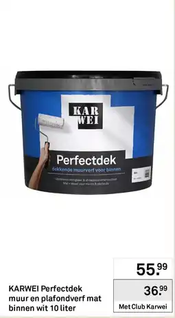 Karwei Karwei perfectdek muur en plafondverf mat aanbieding
