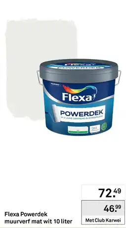 Karwei Flexa Powerdek muurverf mat wit aanbieding