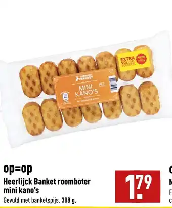 ALDI Heerlijck Banket roomboter mini kano's 308 g aanbieding