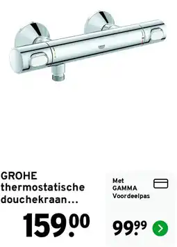 GAMMA GROHE thermostatische douchekraan... aanbieding