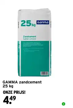 GAMMA gamma zandcement aanbieding