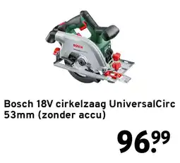 GAMMA Bosch 18V cirkelzaag UniversalCirc 53mm aanbieding