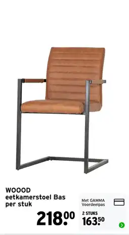 GAMMA woood eetkamerstoel bas aanbieding