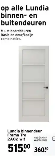 GAMMA Lundia Frama Tre 2A02 wit aanbieding