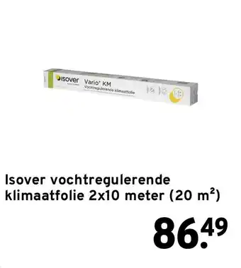 GAMMA Isover vochtregulerende klimaatfolie aanbieding